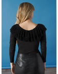 MINUETO BLACK VIOLET BODYSUIT