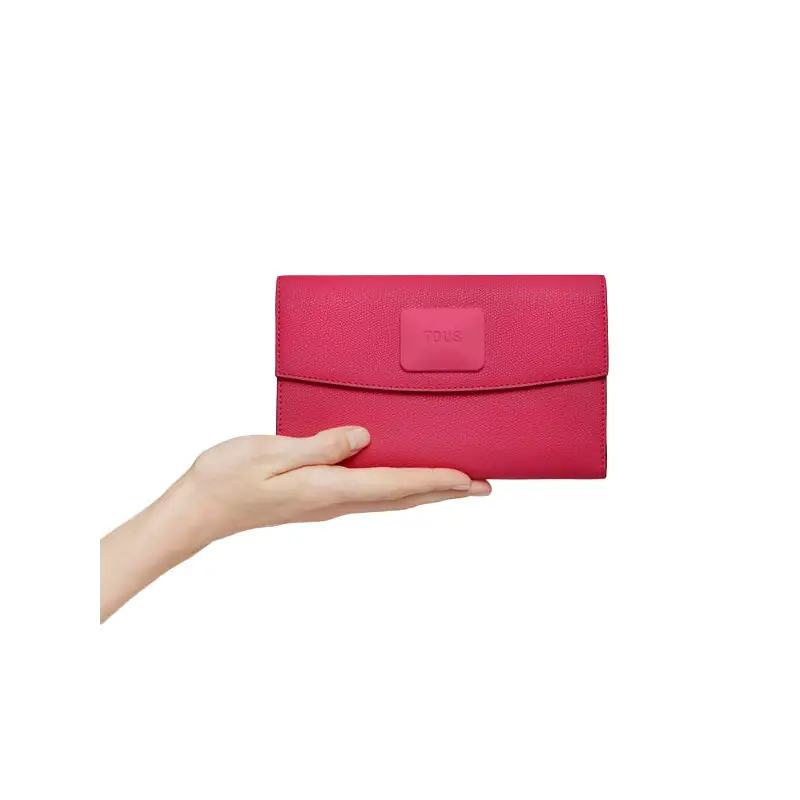 TOUS BILLETERA L FLAP T LUCIA FUCSIA - TALLA ÚNICA