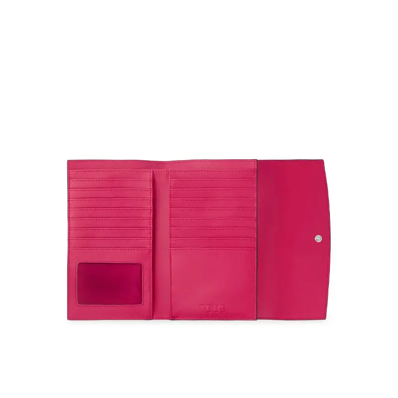 TOUS BILLETERA L FLAP T LUCIA FUCSIA - TALLA ÚNICA