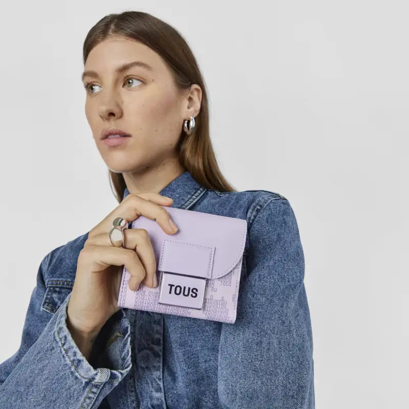TOUS BILLETERA S FLAP K PIX MALVA OSCURO - TALLA ÚNICA