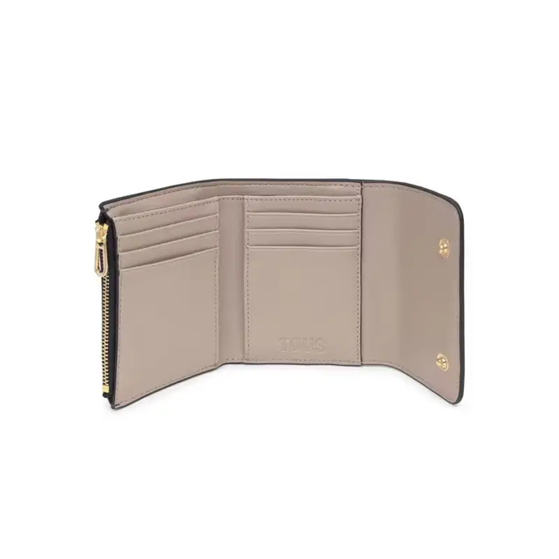 TOUS BILLETERA S. FLAP KAOS ICON GRIS OSCURO - 1 - textil