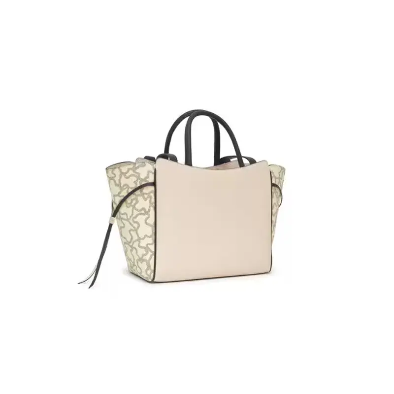 TOUS BOLSO CITY M. KAOS ICON BEIGE-NEGRO - TALLA ÚNICA