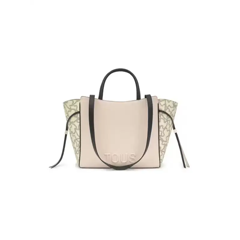 TOUS BOLSO CITY M. KAOS ICON BEIGE-NEGRO - TALLA ÚNICA