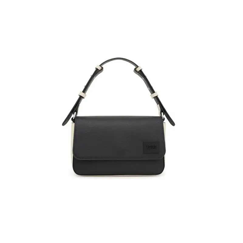 TOUS BOLSO DE HOMBRO TOUS AMANDA NEGRO-BEIGE - TALLA ÚNICA