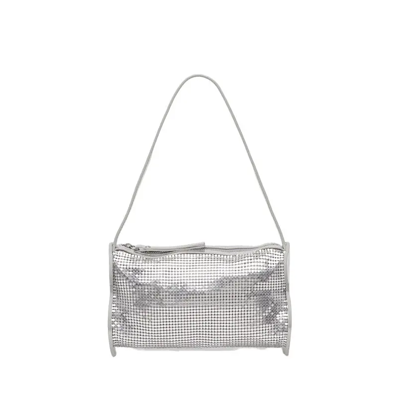 TOUS BOLSO DE HOMBRO S. SALSI PLATEADO - 1 - textil