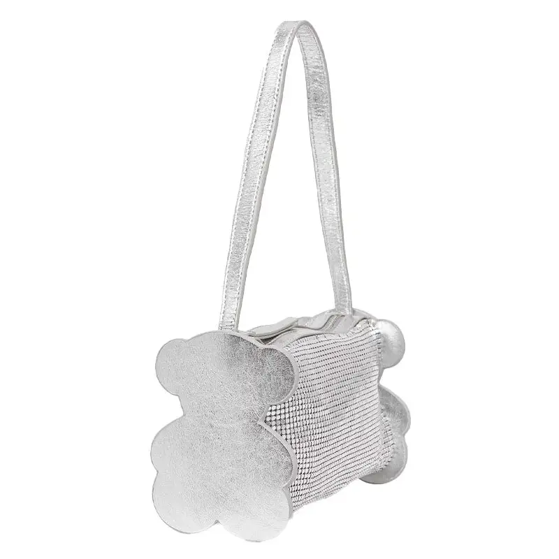 TOUS BOLSO DE HOMBRO S. SALSI PLATEADO - 1 - textil