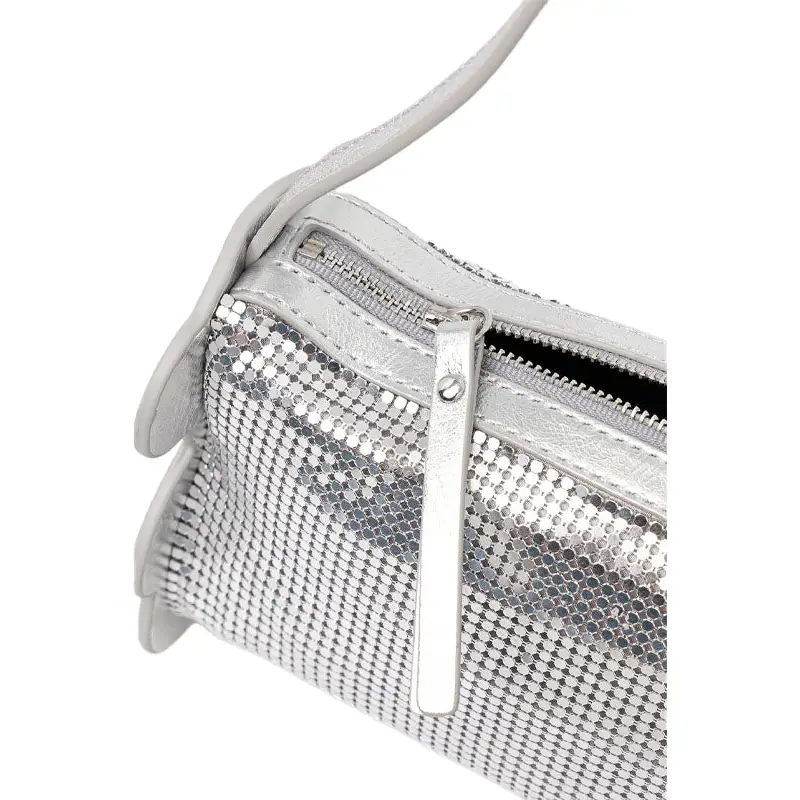 TOUS BOLSO DE HOMBRO S. SALSI PLATEADO - 1 - textil