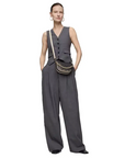 TOUS BOLSO MINI BAND MEDIALUNA KAOS ICON NEGRO-BEI - TALLA ÚNICA