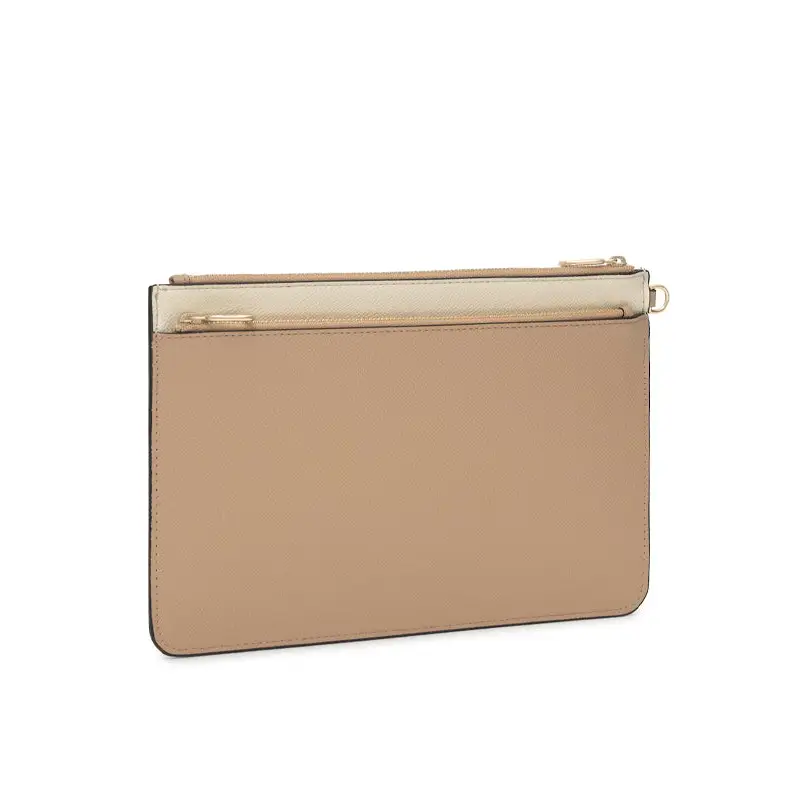 TOUS CLUTCH AUDREE SAFFIANO BEIGE-ARENA - 1 - textil
