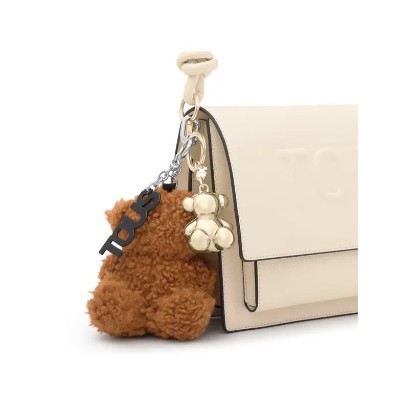 TOUS LLAVERO BOLD BEAR VELVET CAMEL - 1 - textil