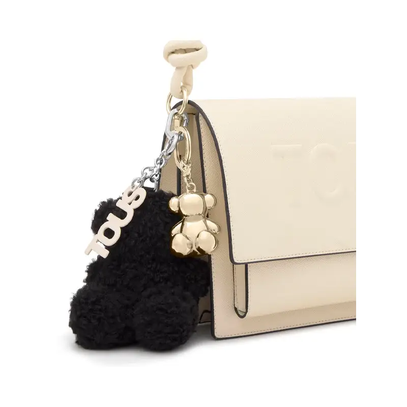 TOUS LLAVERO BOLD BEAR VELVET NEGRO - 1 - textil