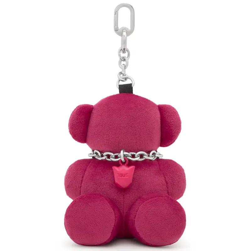 TOUS LLAVERO BOLD BEAR VELVET ROSA - 1 - textil