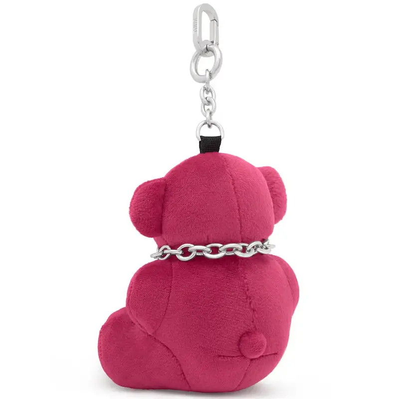 TOUS LLAVERO BOLD BEAR VELVET ROSA - 1 - textil