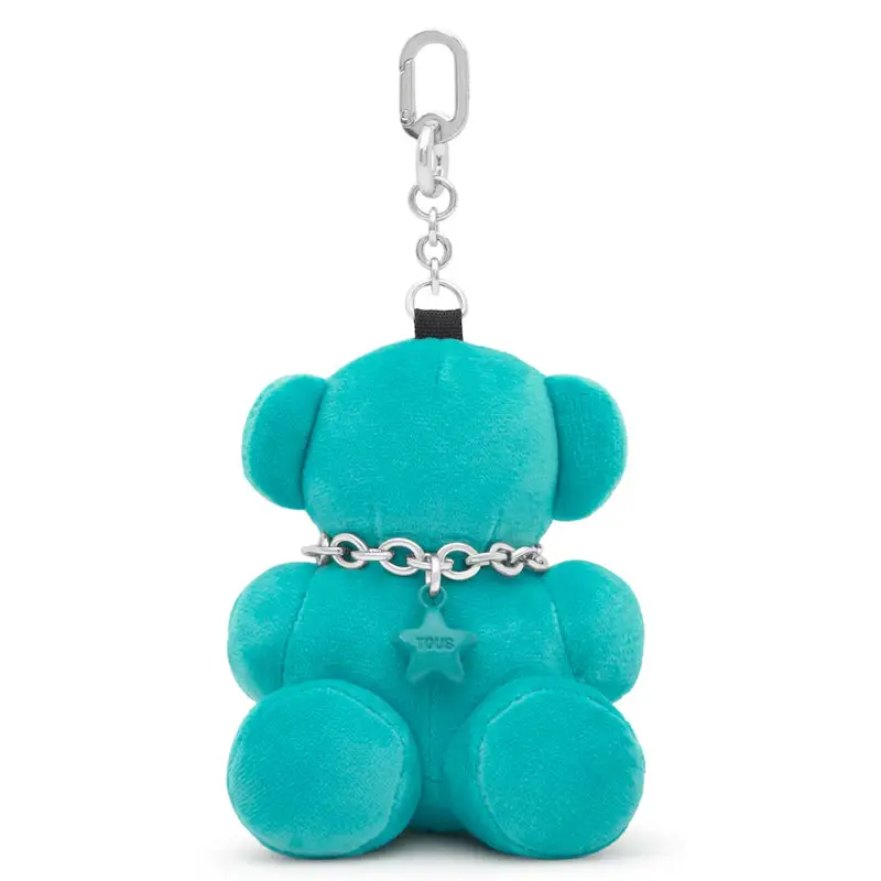 TOUS LLAVERO BOLD BEAR VELVET TURQUESA - 1 - textil