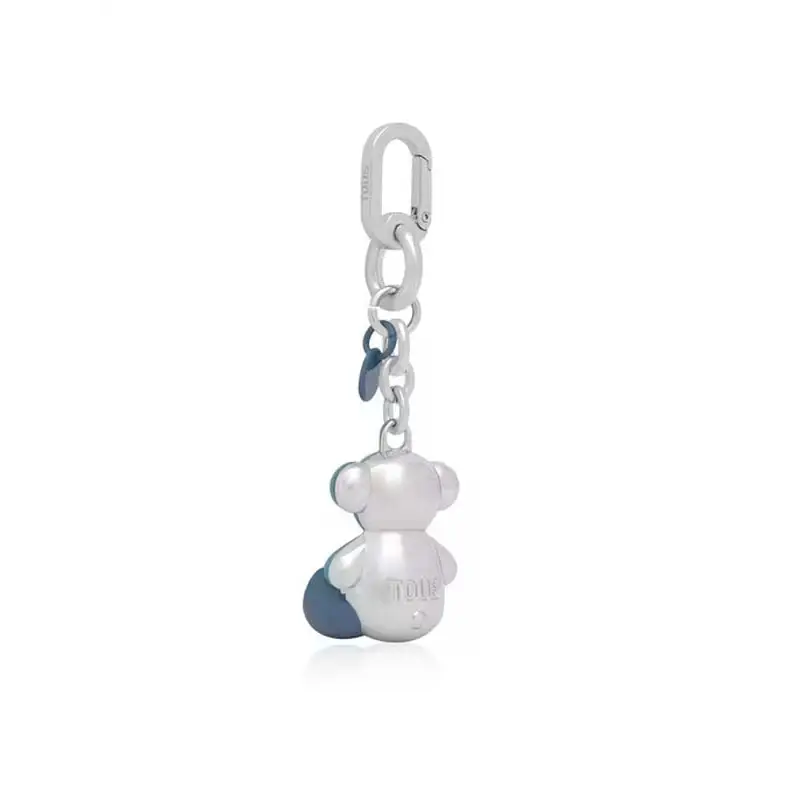 TOUS LLAVERO METAL BOLD BEAR AZUL CIELO-PLAT - 1 - textil