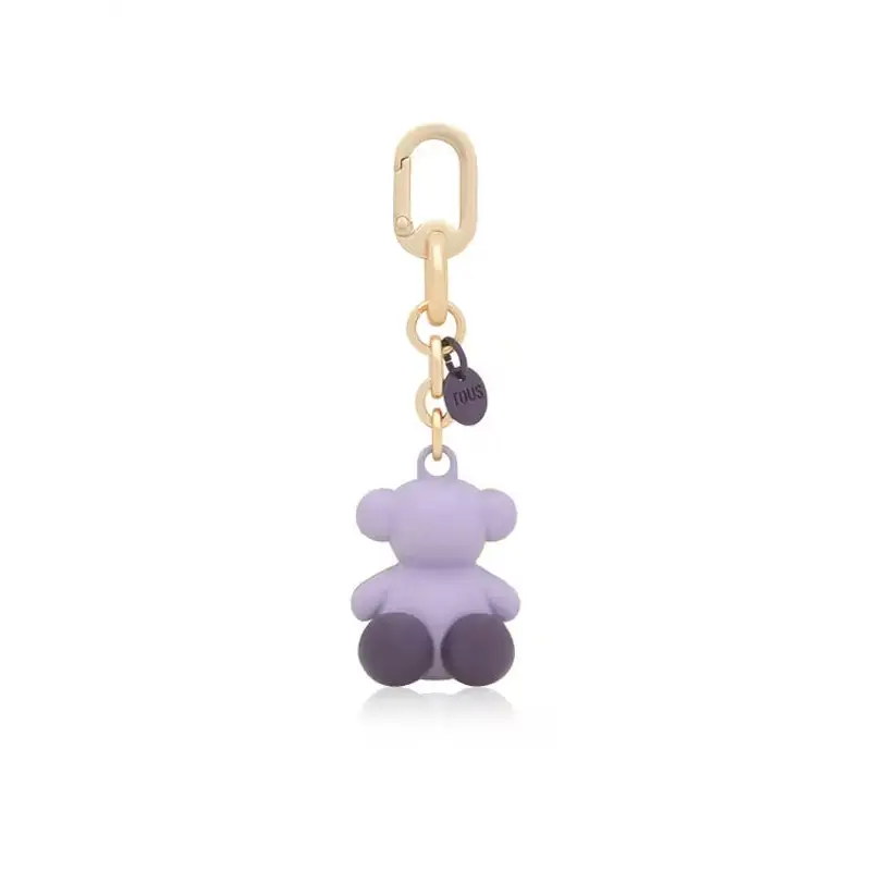 TOUS LLAVERO METAL BOLD BEAR MALVA DORADO