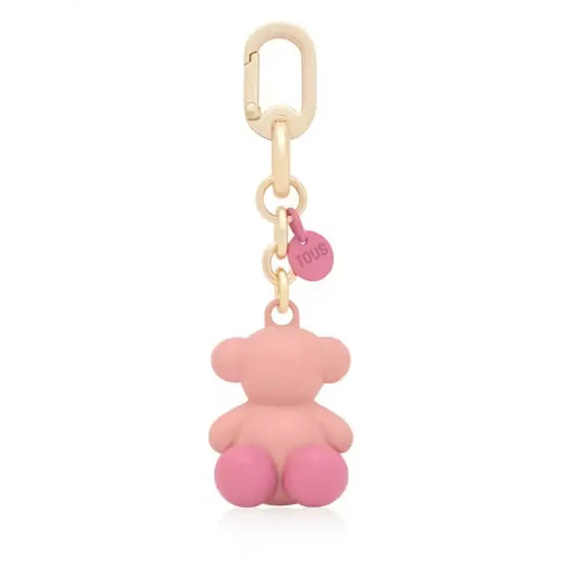 TOUS LLAVERO METAL BOLD BEAR ROSA OSC DORADO