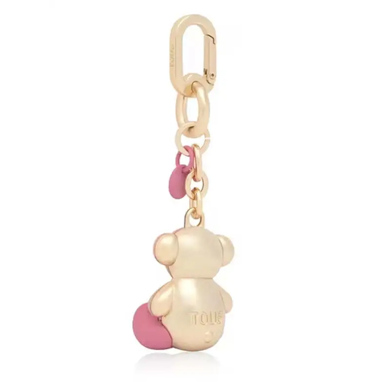 TOUS LLAVERO METAL BOLD BEAR ROSA OSC-DORADO - 1 - textil