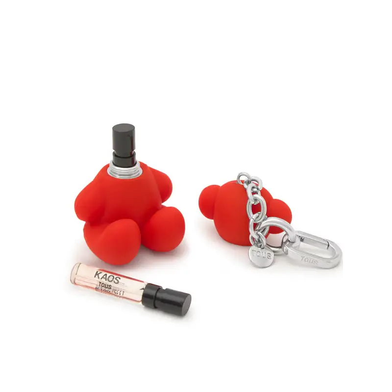 TOUS LLAVERO-PARFUM COVER BOLD BEAR ROJO - 1 - textil