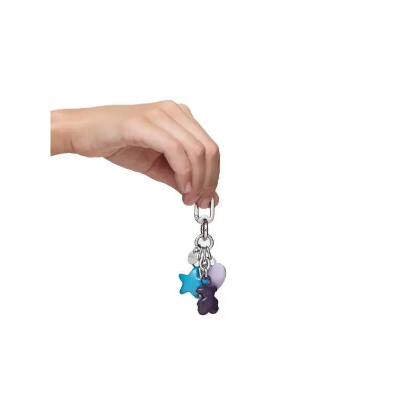 TOUS LLAVERO PUFFED MOTIFS MORADO OSC-PLATEAD - 1 - textil