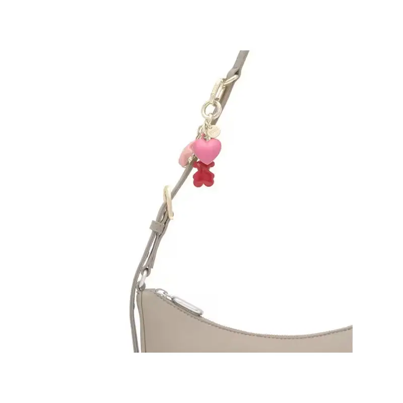 TOUS LLAVERO PUFFED MOTIFS ROJO-DORADO - 1 - textil