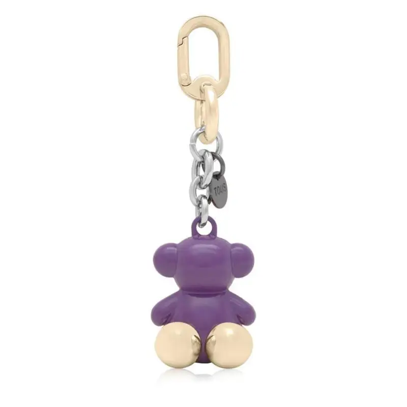 TOUS LLAVERO T METAL BOLD BEAR LILA ROSA