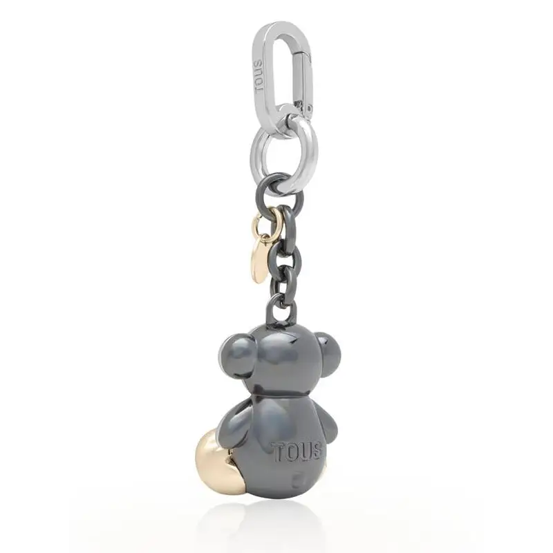 TOUS LLAVERO T METAL BOLD BEAR PLATEADO-NEGRO - 1 - textil