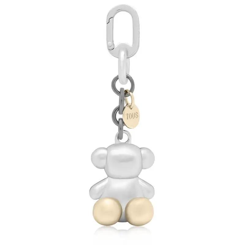 TOUS LLAVERO T METAL BOLD BEAR PLATEADO-NEGRO - 1 - textil