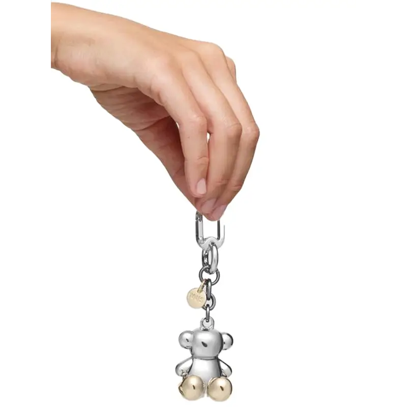 TOUS LLAVERO T METAL BOLD BEAR PLATEADO-NEGRO - 1 - textil