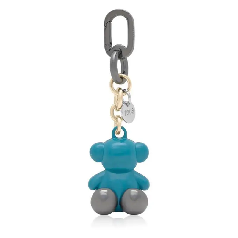 TOUS LLAVERO T METAL BOLD BEAR TURQUESA-AZUL - 1 - textil