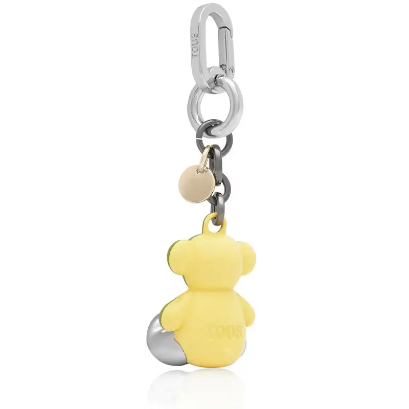 TOUS LLAVERO T METAL BOLD BEAR VERDE-AMARILLO - 1 - textil