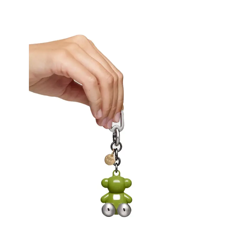 TOUS LLAVERO T METAL BOLD BEAR VERDE-AMARILLO - 1 - textil