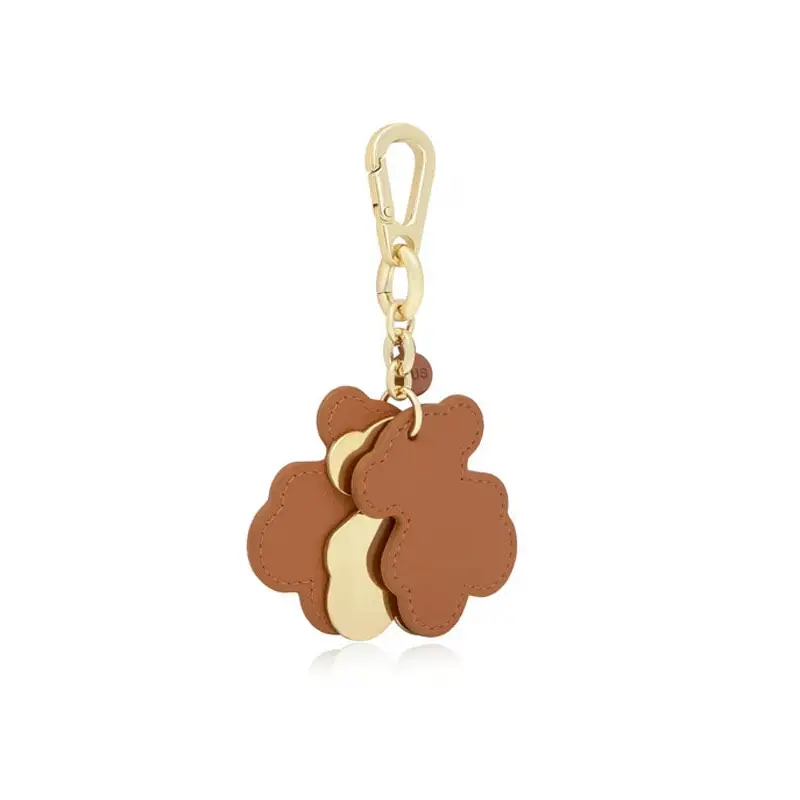 TOUS LLAVERO TRIPLE BEAR CAMEL - 1 - textil