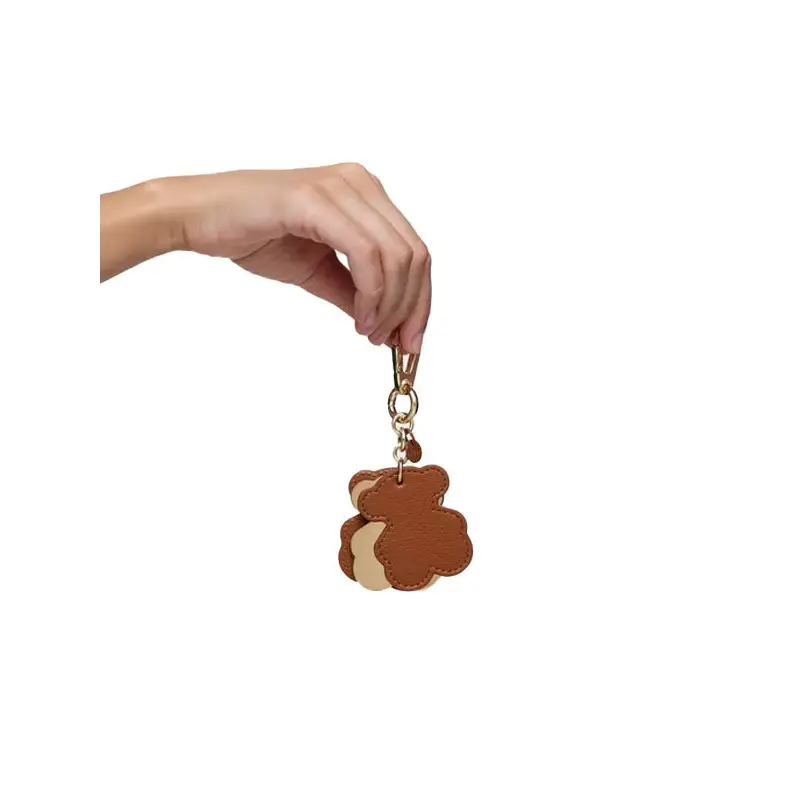 TOUS LLAVERO TRIPLE BEAR CAMEL - 1 - textil