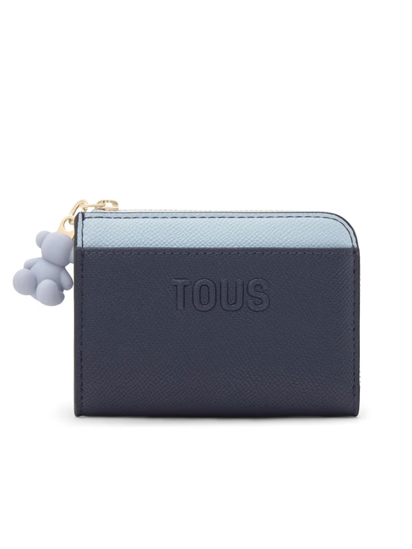 TOUS MONEDERO L AUDREE SAFFIANO AZUL MARINO