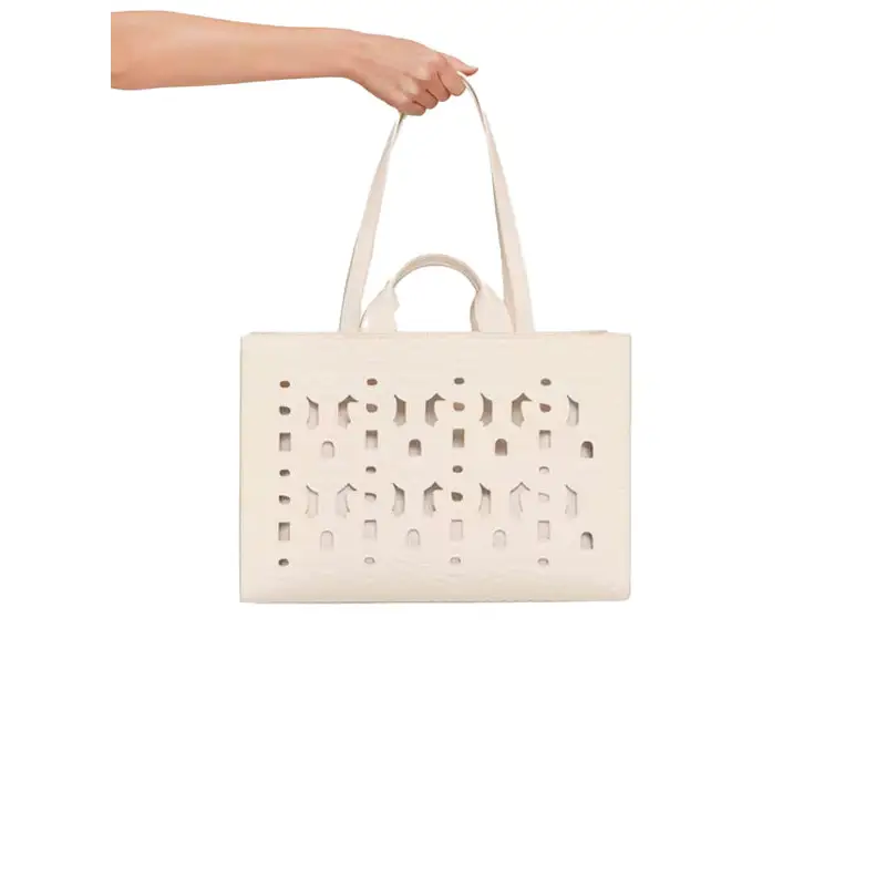 TOUS SHOPPER XL AMAYA T MANIFESTO CUT BEIGE - TALLA ÚNICA