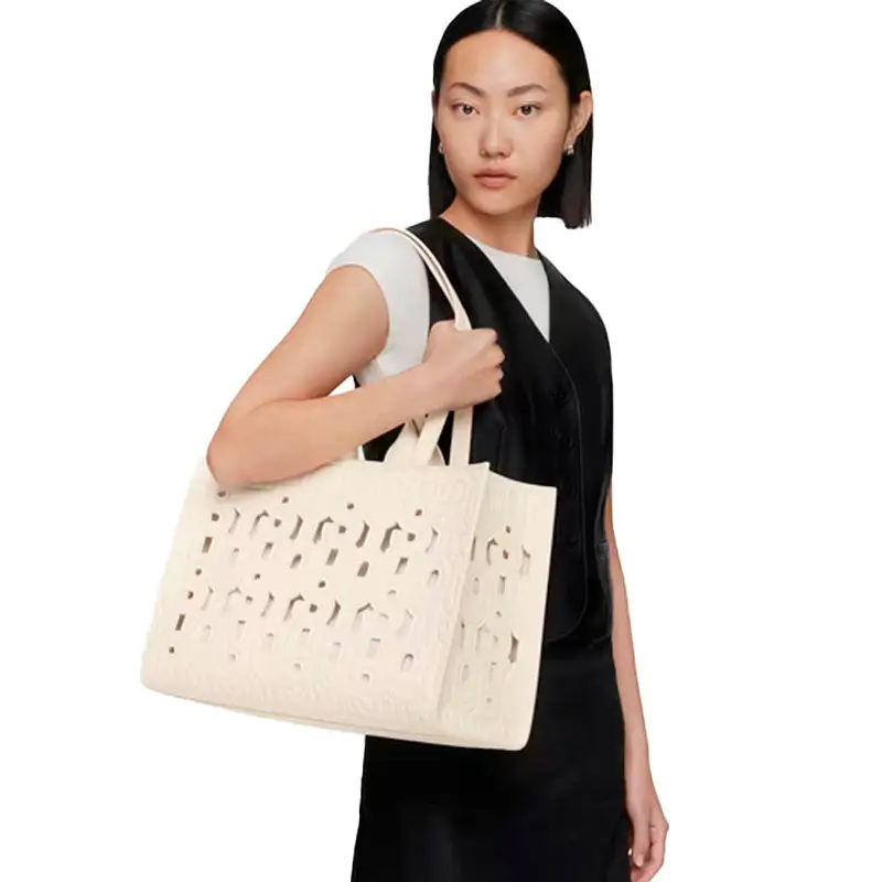 TOUS SHOPPER XL AMAYA T MANIFESTO CUT BEIGE - TALLA ÚNICA