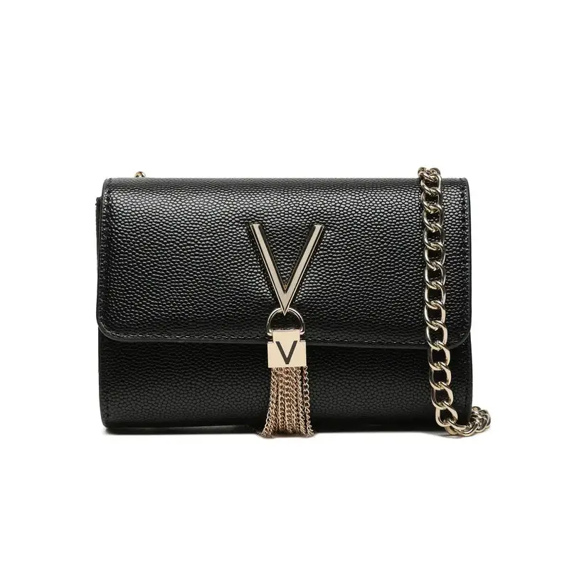 VALENTINO BAGS - BANDOLERA DE CADENA NEGRO/ORO - TALLA ÚNICA
