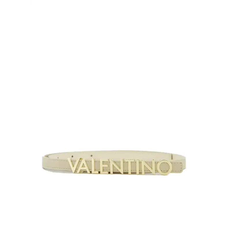 VALENTINO BAGS CINTURÓN LETRAS BEIGE/ORO