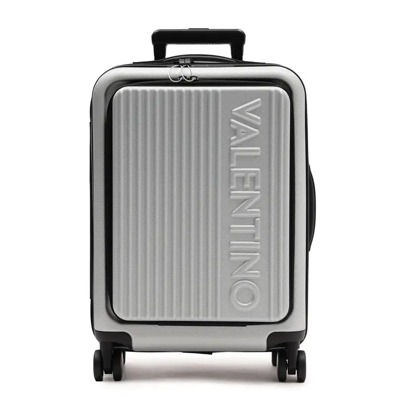 VALENTINO BAGS MALETA EXPLORER PLATEADA - TALLA ÚNICA
