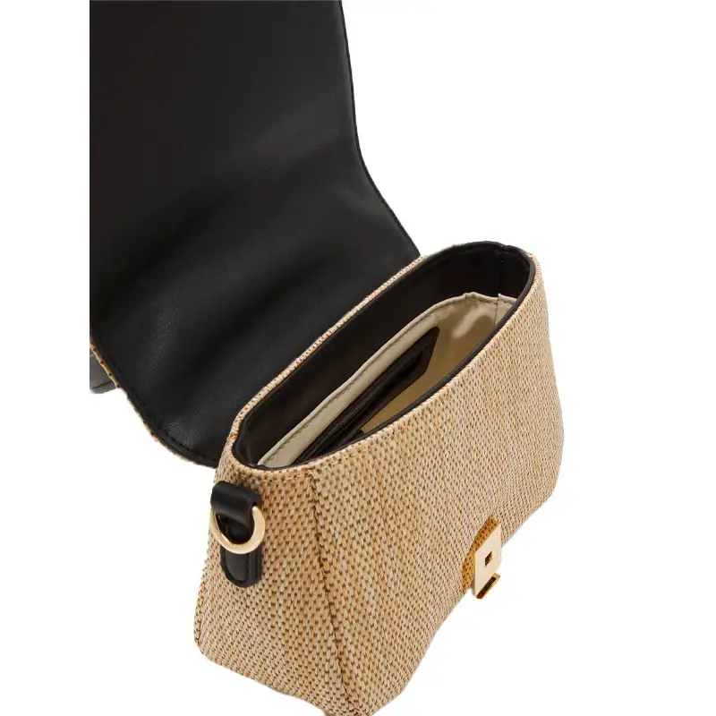 VALENTINO BAGS MINI BANDOLERA COPACABANA NAT/NEGRO - TALLA ÚNICA