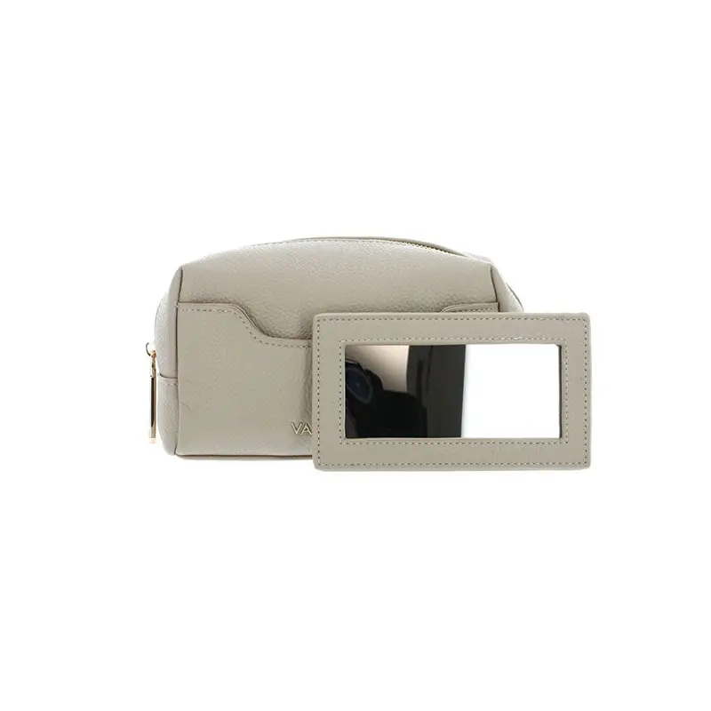 VALENTINO BAGS NECESER CON ESPEJO RING RE ECRU - TALLA ÚNICA