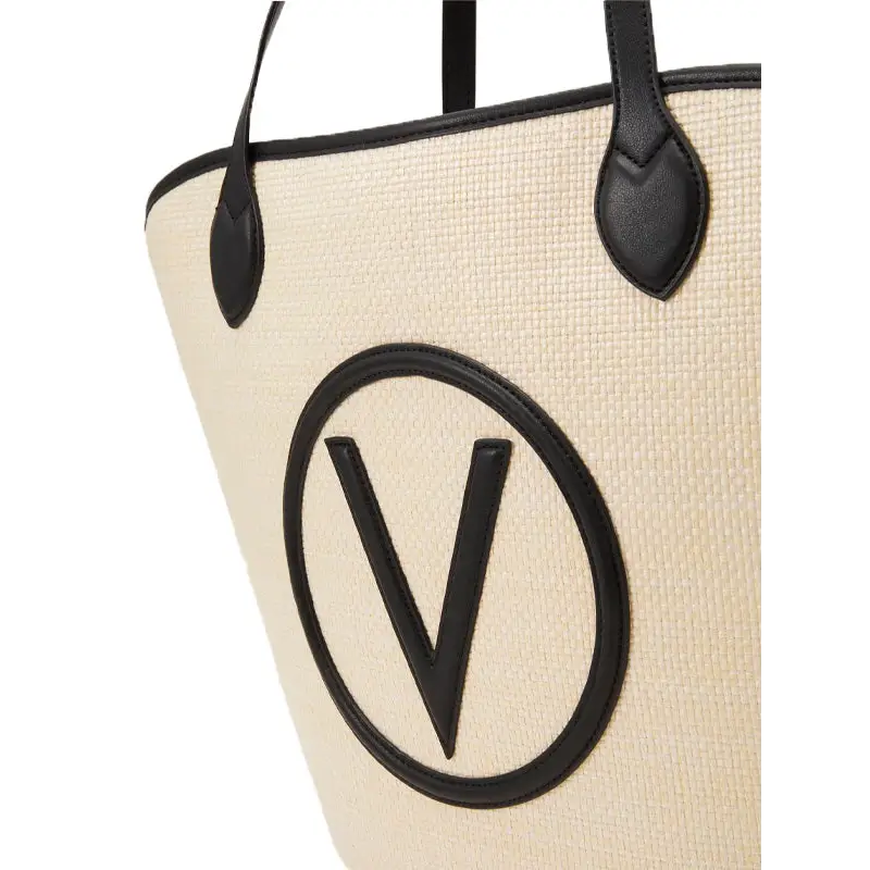 VALENTINO BAGS SHOPPER COVENT NATURAL/NEGRO - TALLA ÚNICA