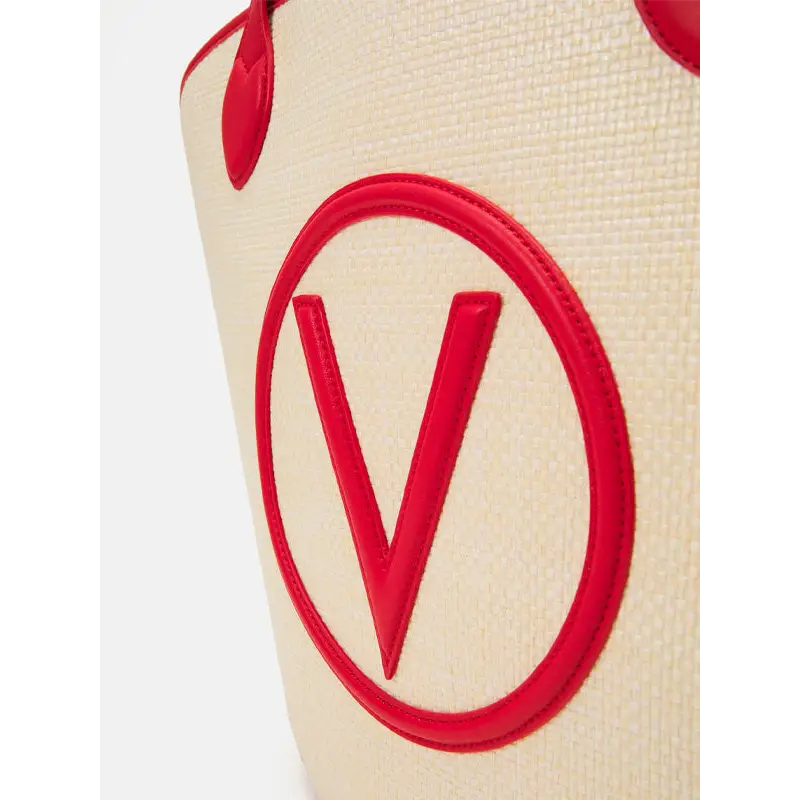 VALENTINO BAGS SHOPPER COVENT NATURAL/ROSSO - TALLA ÚNICA