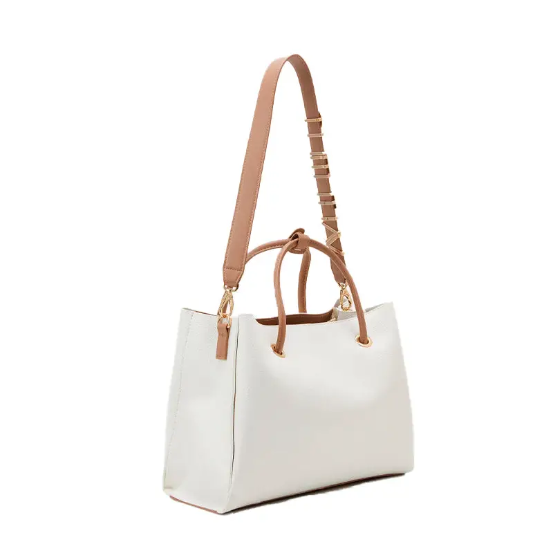 VALENTINO BAGS SHOPPING ALEXIA BLANCO/BEIGE - TALLA ÚNICA