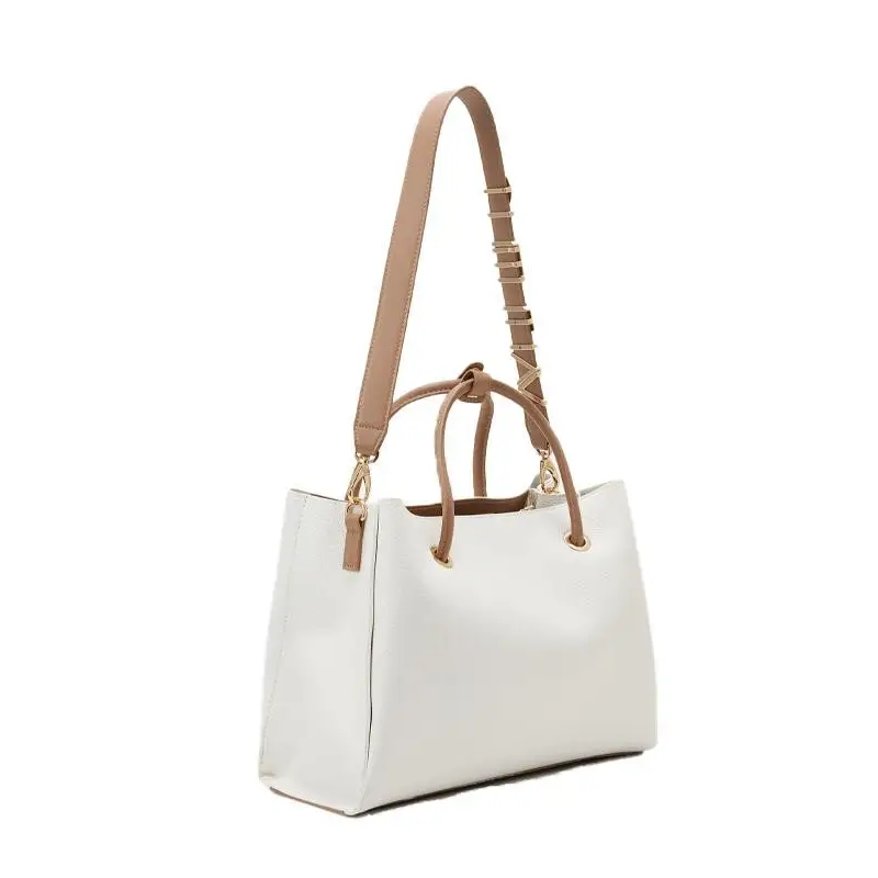 VALENTINO BAGS SHOPPING ALEXIA BLANCO/BEIGE - TALLA ÚNICA