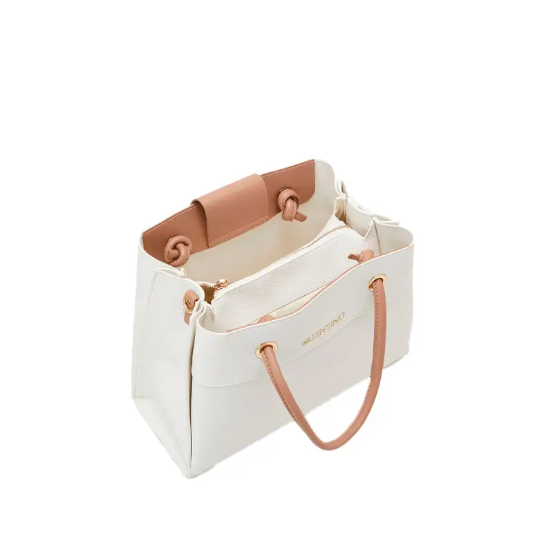 VALENTINO BAGS SHOPPING ALEXIA BLANCO/BEIGE - TALLA ÚNICA