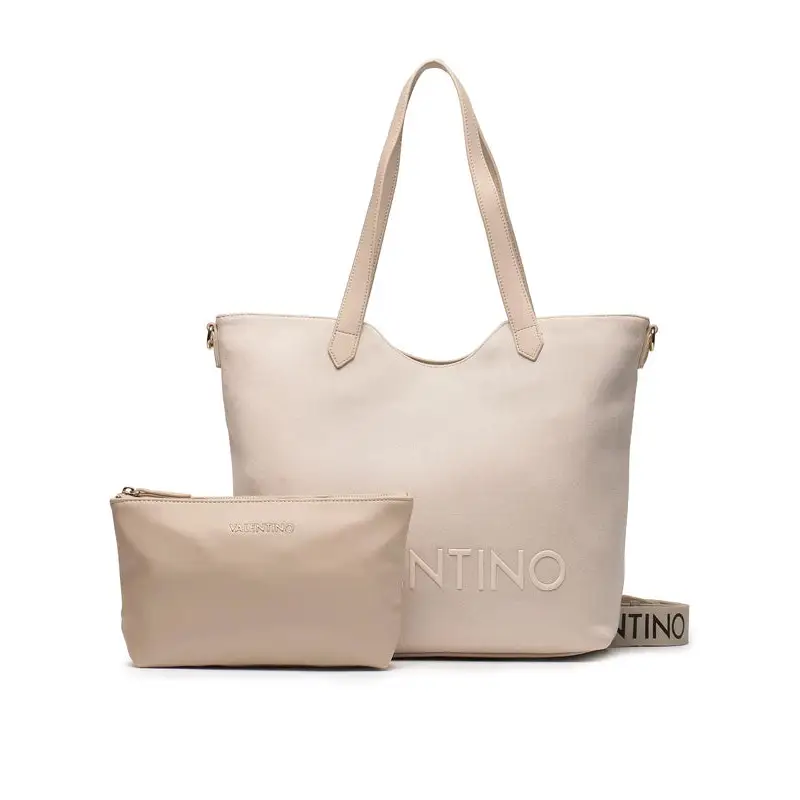 VALENTINO BAGS SHOPPING COURMAYEUR ECRU - TALLA ÚNICA