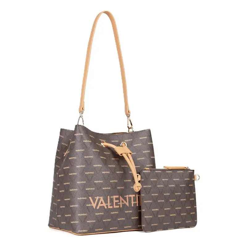 VALENTINO BOLSO BUCKET LIUTO TAN/MULTI - TALLA ÚNICA