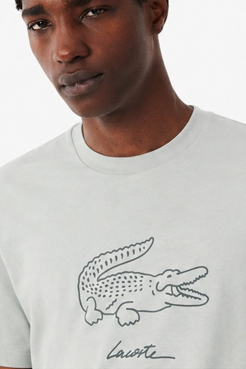 LACOSTE PRINTED COTTON LOUNGEWEAR MALE T-SHIRT